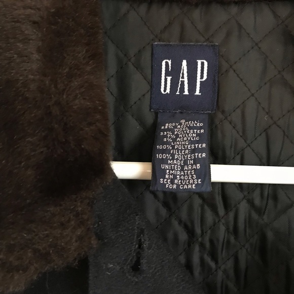 Gap recycled wool trucker with faux fur collar - Picture 3 of 4